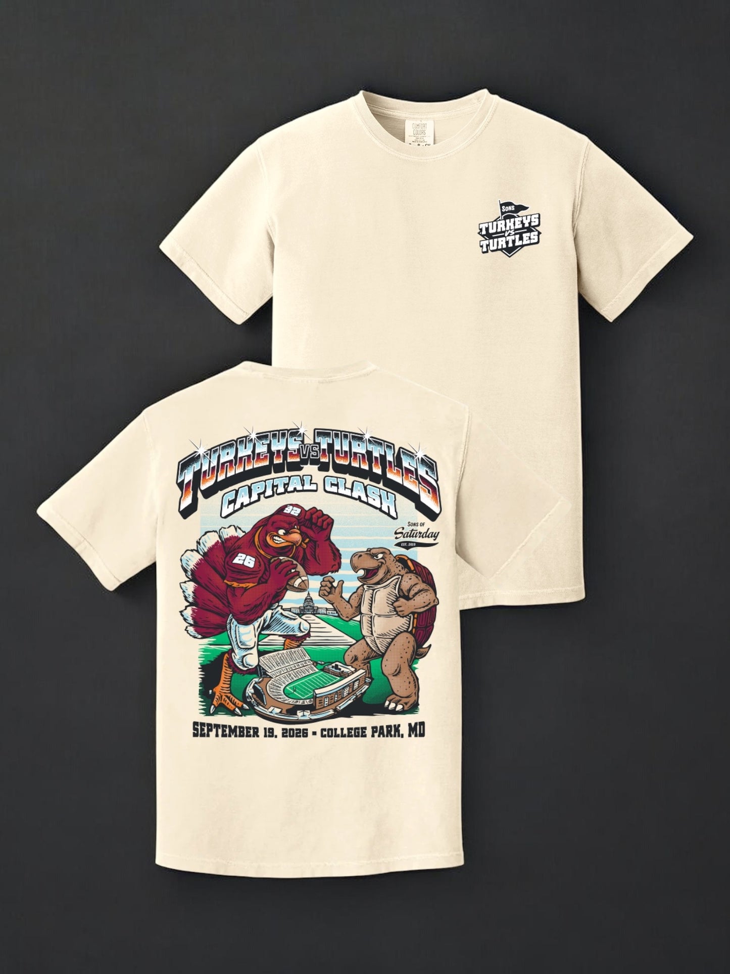 *DOES NOT SHIP IMMEDIATELY Limited Edition* Sons Of Saturday x Glory Days Apparel Turkeys Vs. Turtles T-Shirt