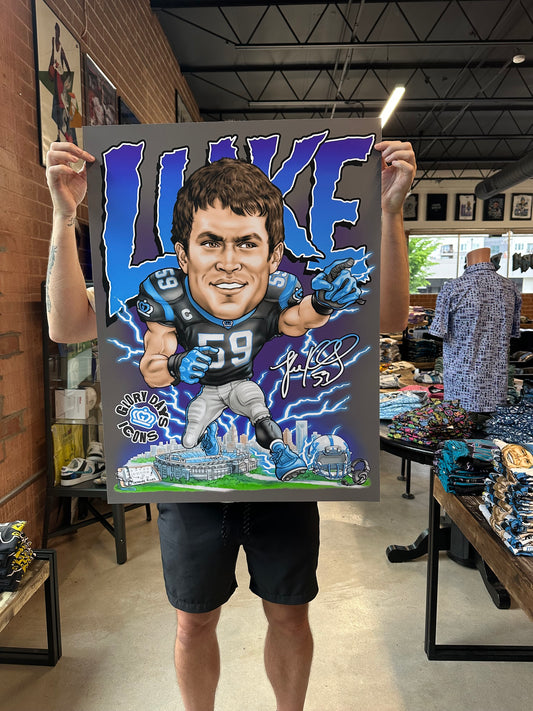 Luke Kuechly x Glory Days Apparel Icons 24 x 32 Poster