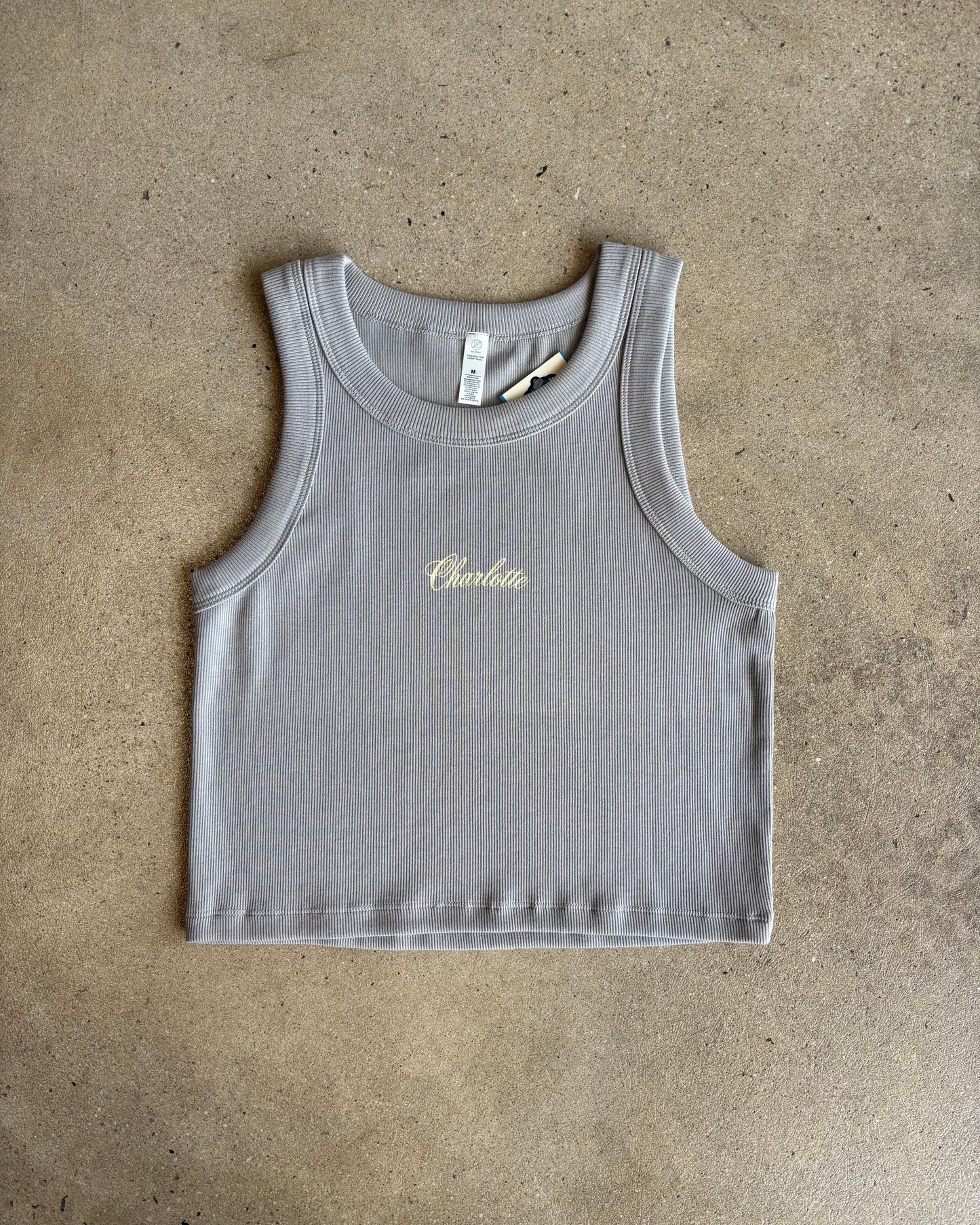 Glory Days Apparel - Charlotte Prestige Storm Organic Rib Crop Tank