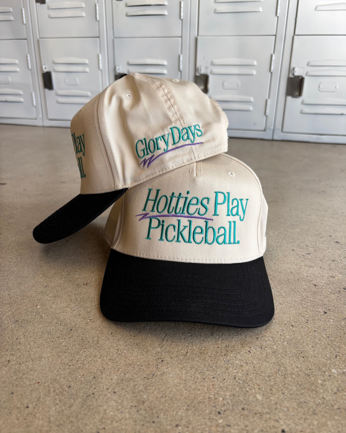 Glory Days Apparel - Hotties Play Pickleball Two Tone Hat