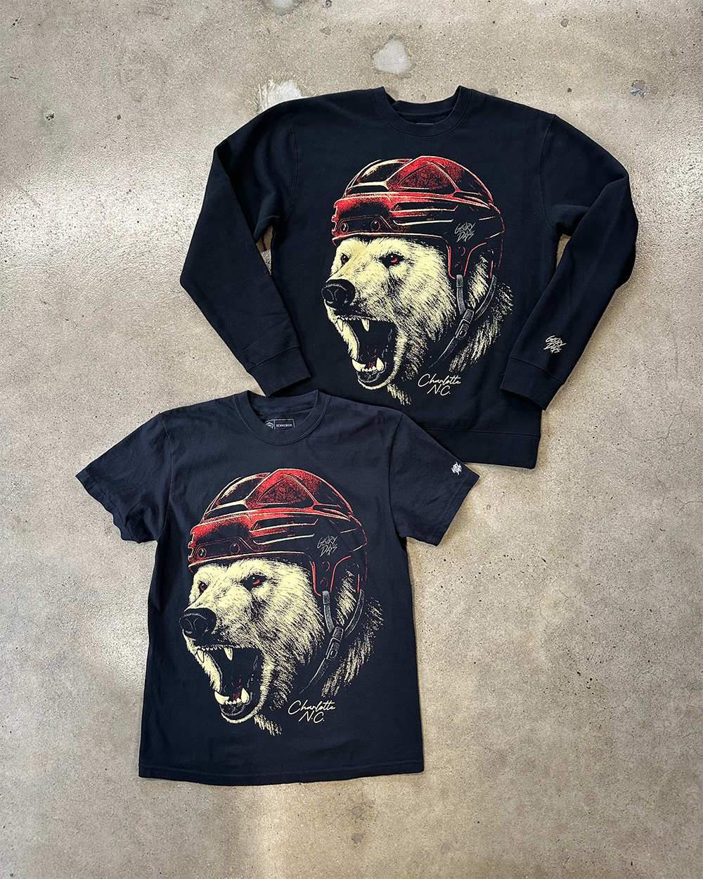 Glory Days Apparel - Polar Fury Black Crewneck Sweatshirt