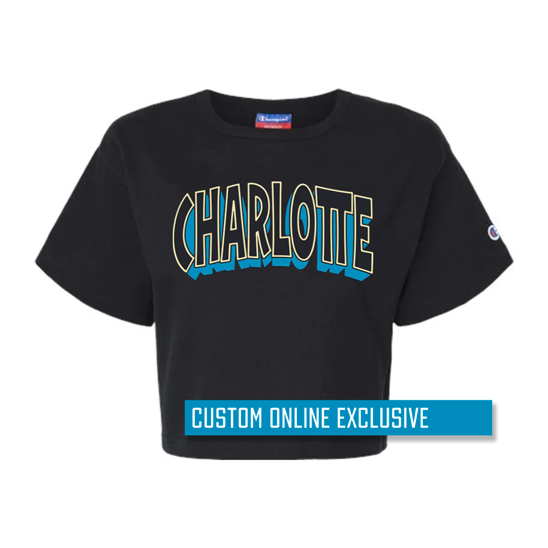 Custom Online Exclusive Glory Days Apparel Big Cool Charlotte Champion Women s Jersey Crop T Shirt