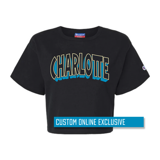 *Custom Online Exclusive* Glory Days Apparel - Big Cool Charlotte Champion Women's Jersey Crop T-Shirt