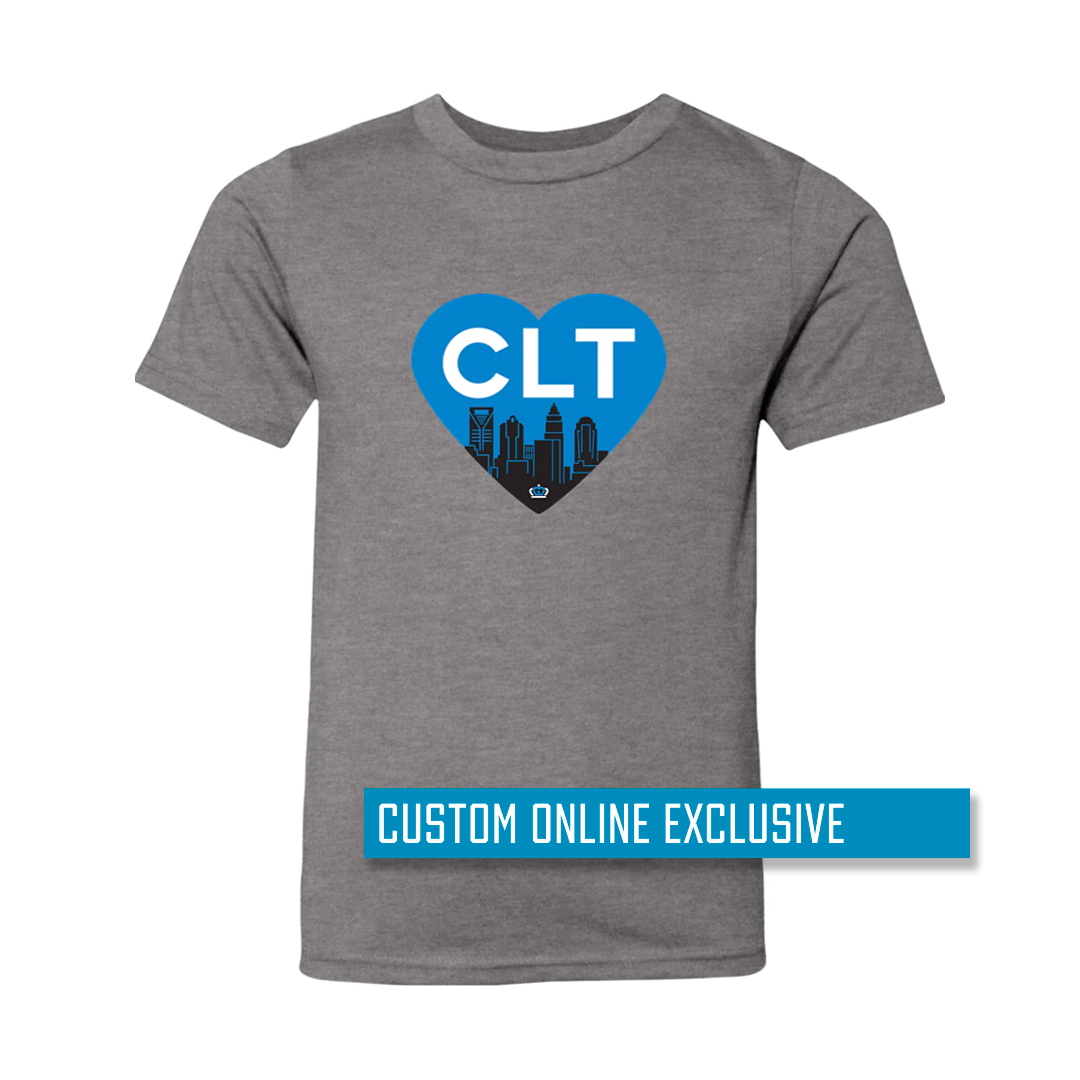 *Custom Online Exclusive* Glory Days Apparel - CLT Heart Youth T-Shirt