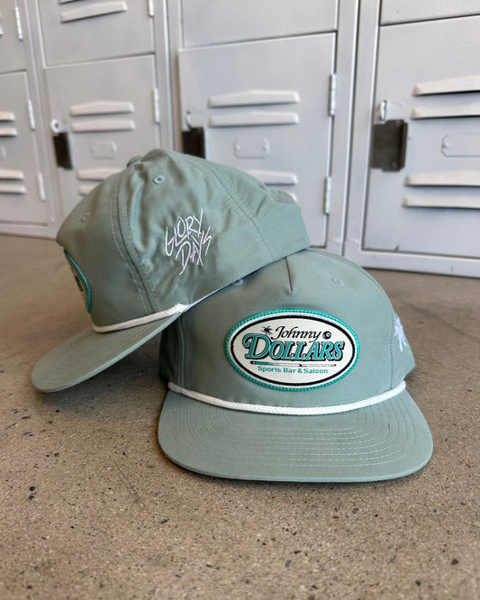 Glory Days Apparel - Johnny Dollars Patch Dusty Blue/Black Rope Hat