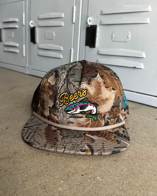 Glory Days Apparel - Beers Fish Real Tree Camo Rope Hat