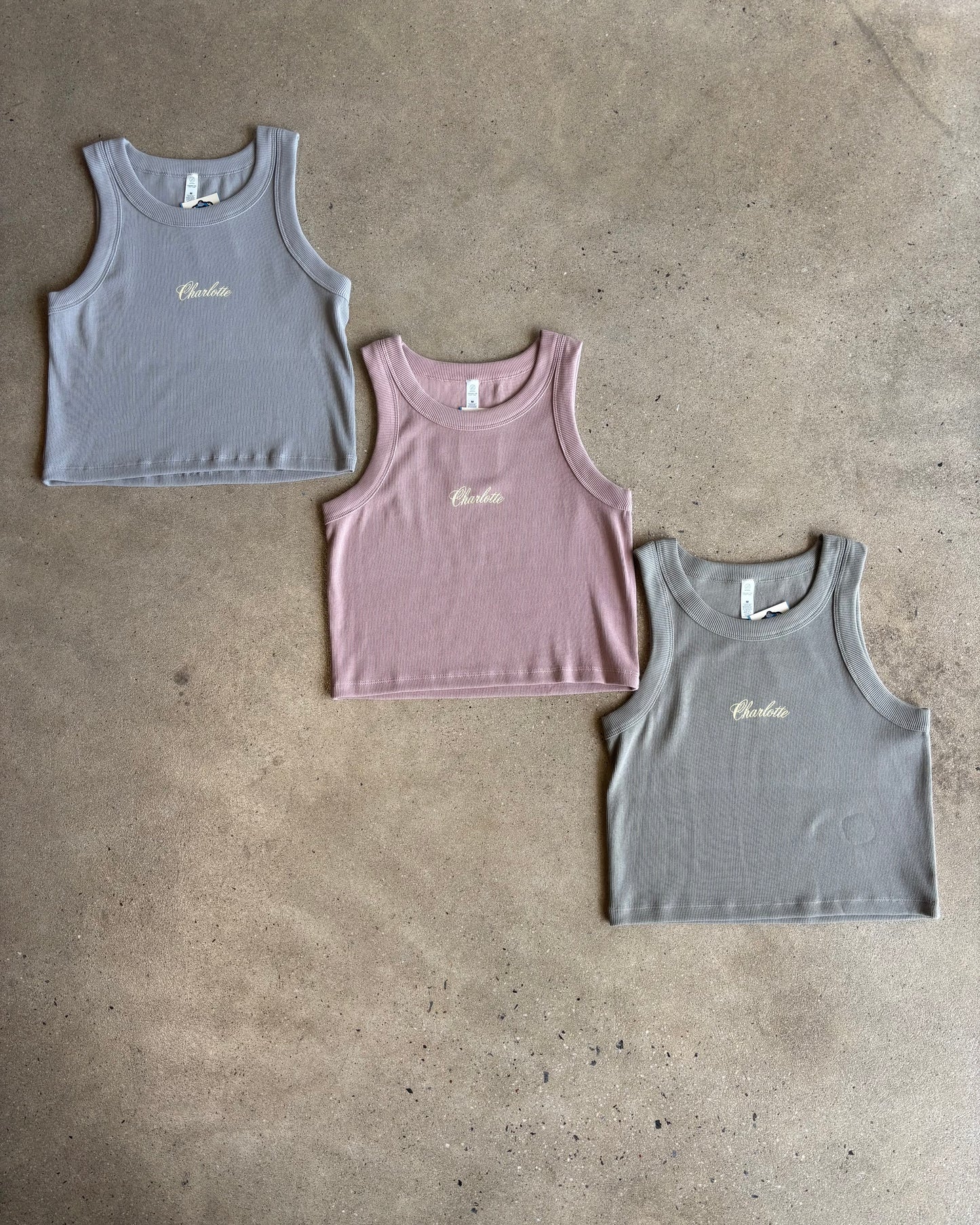 Glory Days Apparel - Charlotte Prestige Eucalyptus Organic Rib Crop Tank