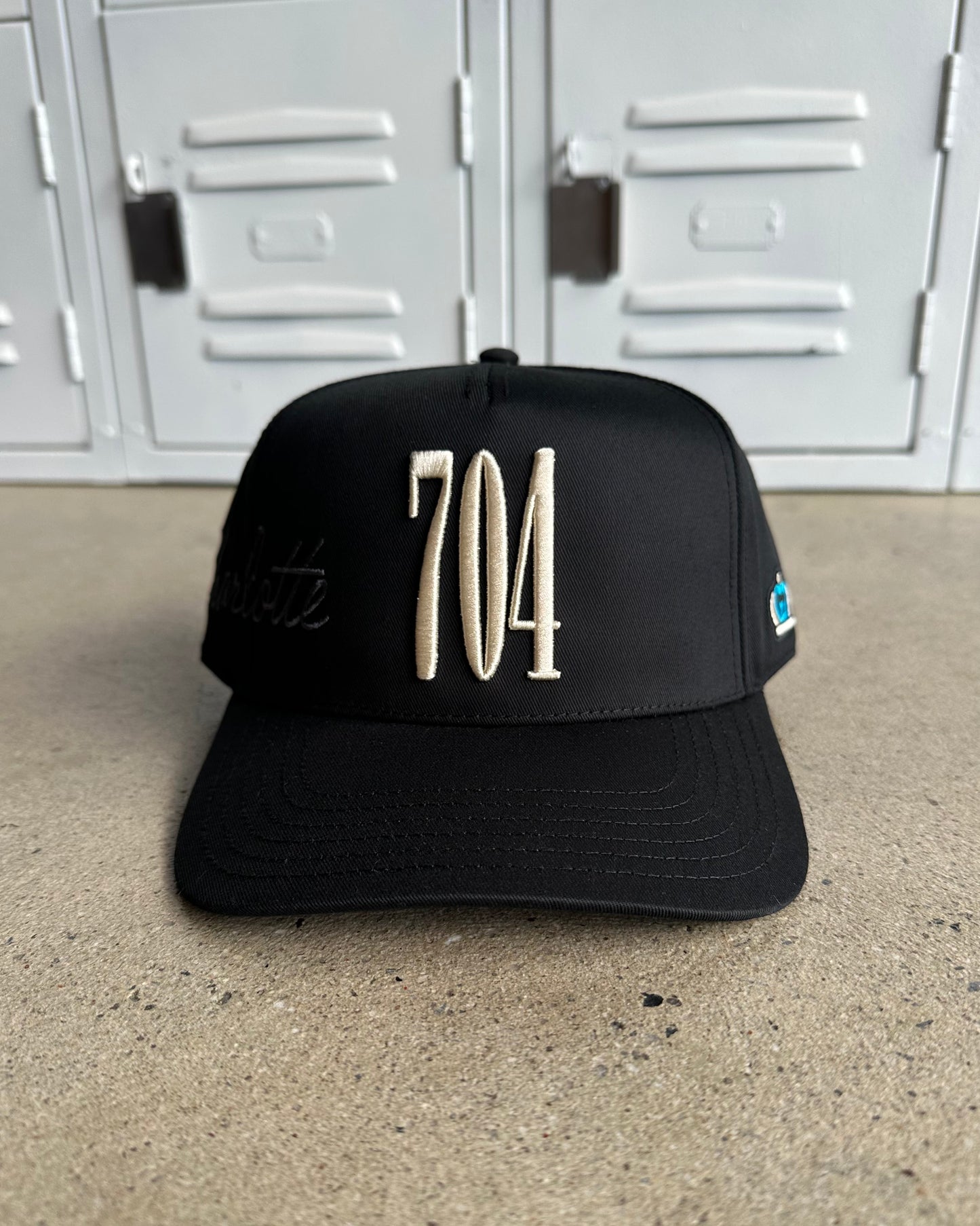 Glory Days Apparel - 704 Wrap Around Charlotte Black Hat