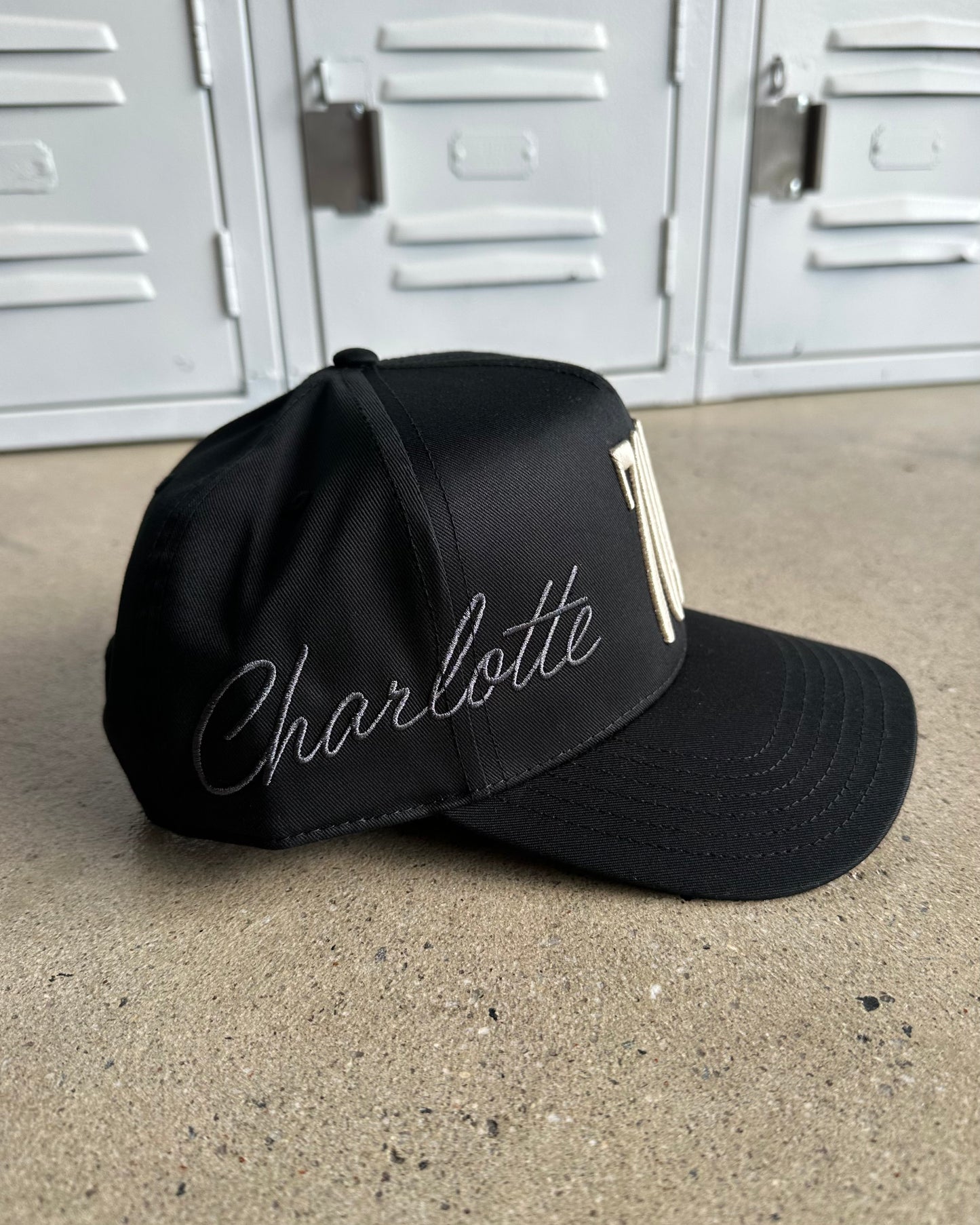 Glory Days Apparel - 704 Wrap Around Charlotte Black Hat