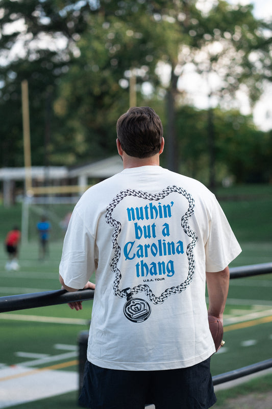 Glory Days Apparel - Off White Nuthin' But A Carolina Thang Oversized Boxy T-Shirt