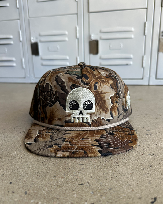 Glory Days Apparel - Golf Skull Real Tree Camo Rope Hat