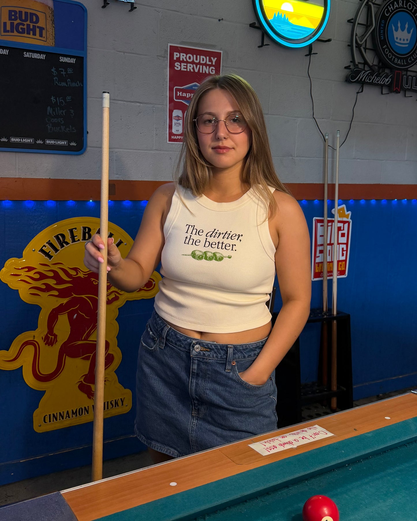 Glory Days Apparel - The Dirtier The Better Ivory Organic Rib Crop Tank