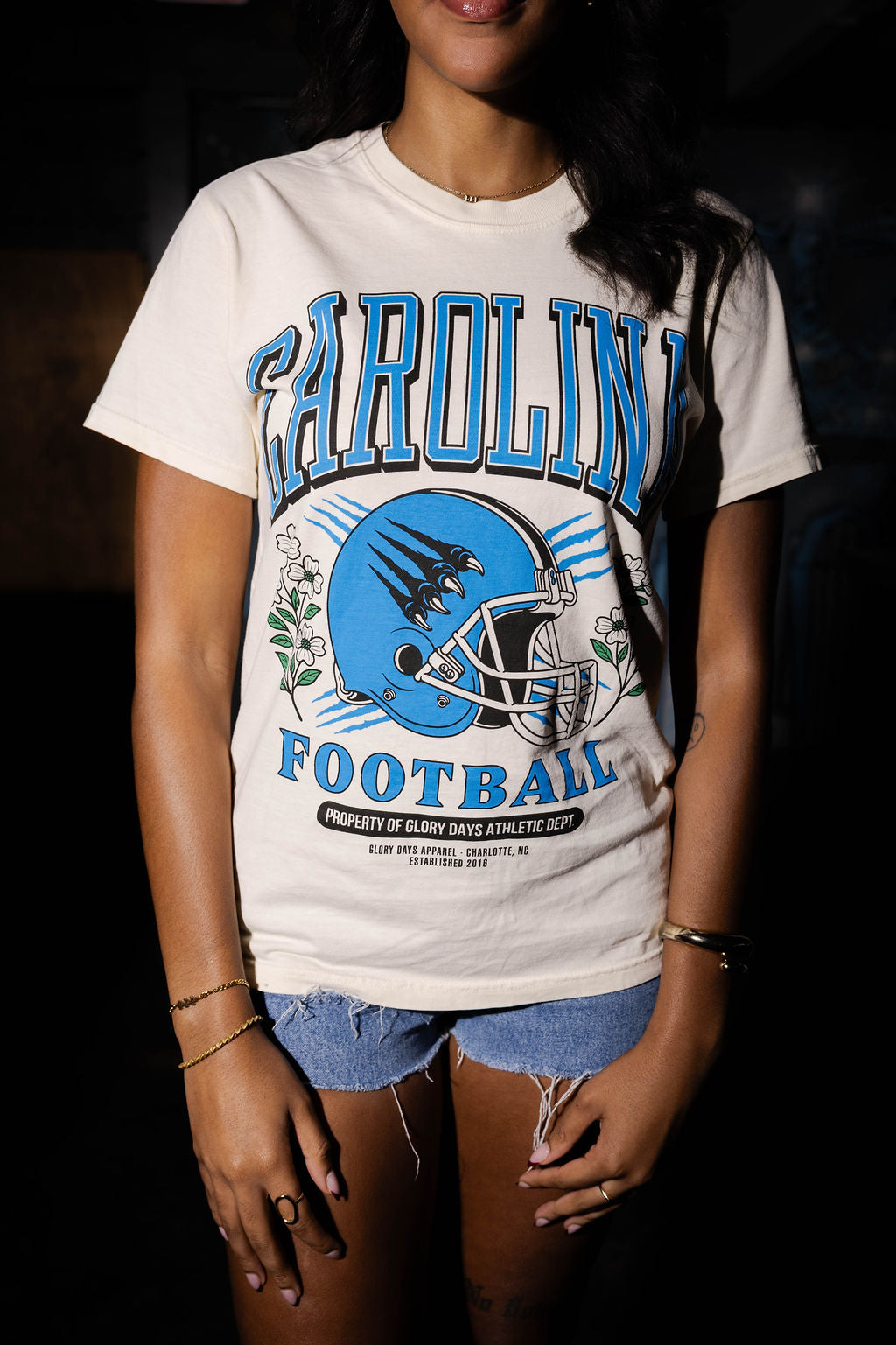 Glory Days Apparel - Vintage Ivory Gridiron Glory T-Shirt