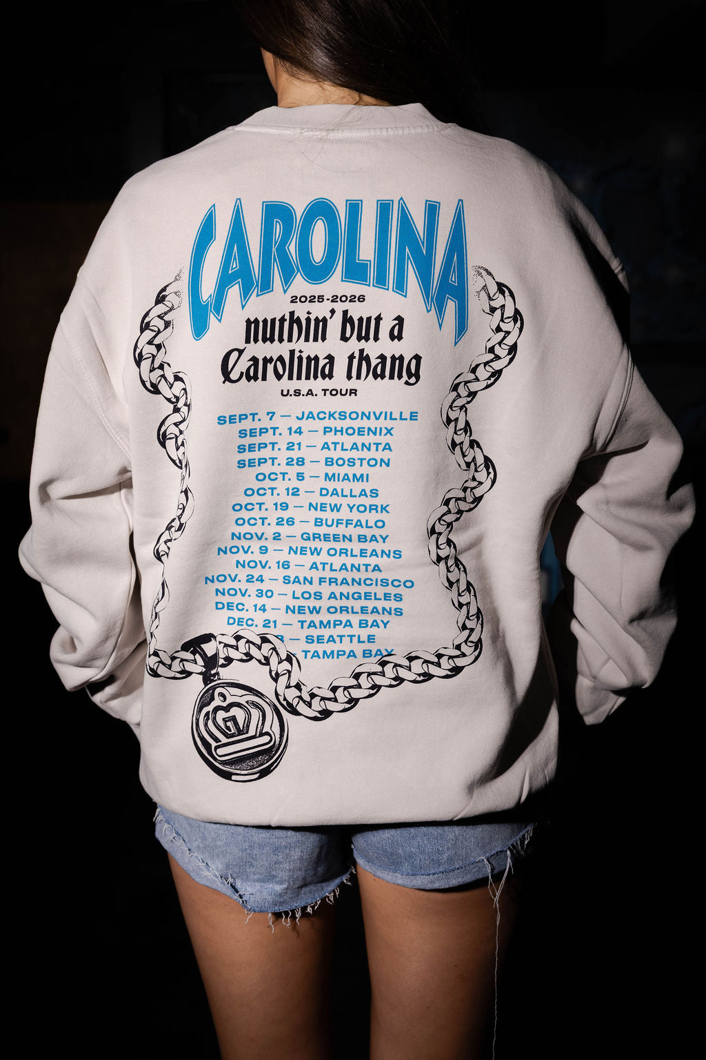 *Limited Edition* Glory Days Apparel - Nuthin' But A Carolina Thang Tour Relaxed Fit Sweatshirt