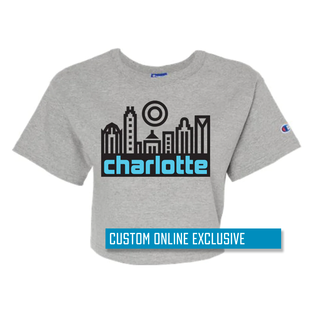 *Custom Online Exclusive* Glory Days Apparel - Charlotte Skyline Champion Women's Jersey Crop T-Shirt