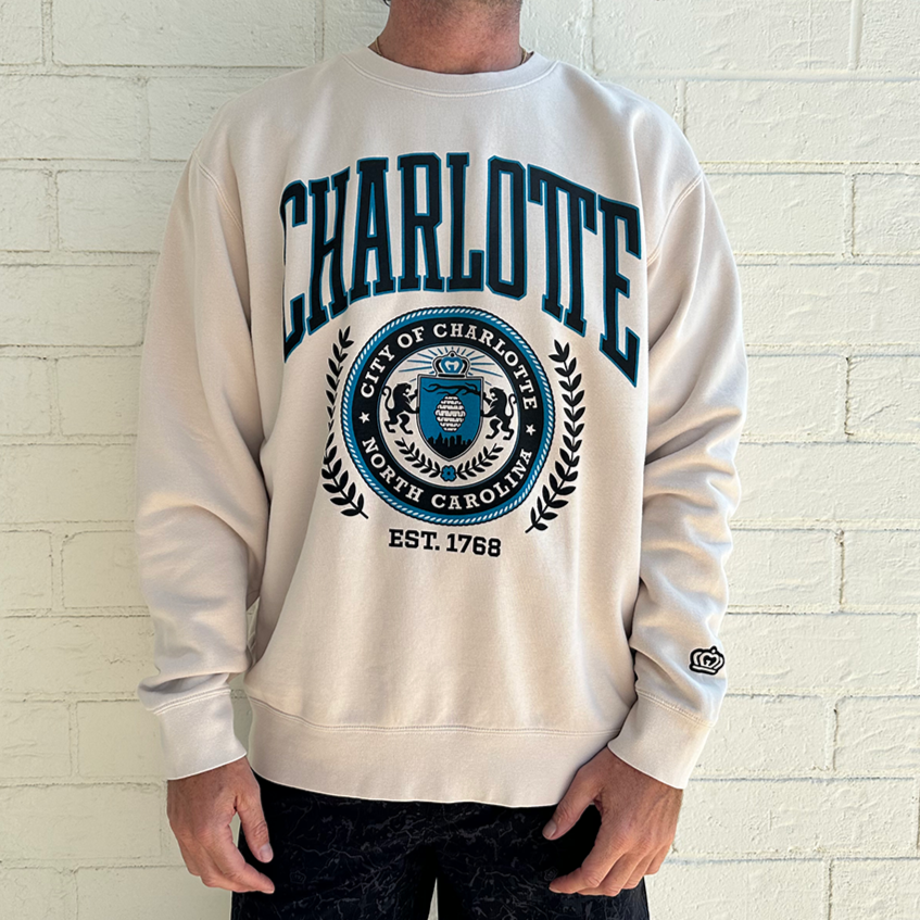 Glory Days Apparel Charlotte Universi TEE Ivory Sweatshirt