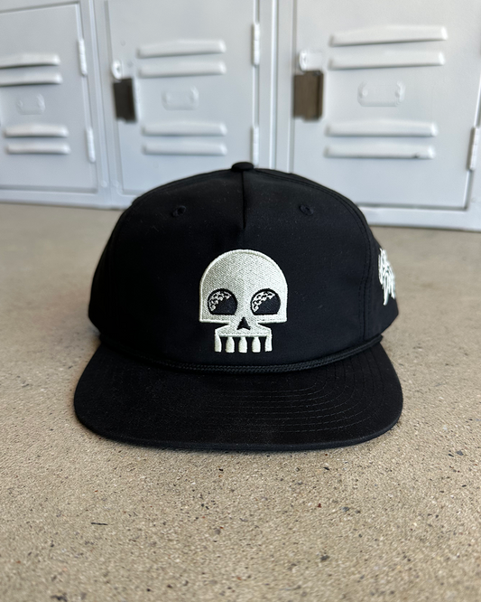 Glory Days Apparel - Golf Skull Black/Black Rope Hat