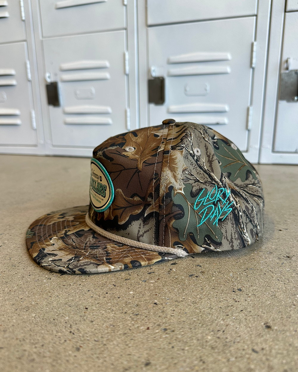 Glory Days Apparel - Johnny Dollars Patch Real Tree Camo Rope Hat