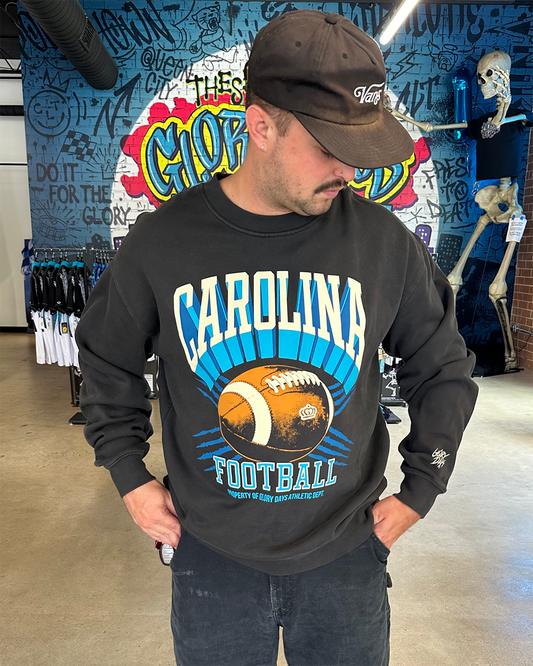 Glory Days Apparel - Classic Gridiron Relaxed Fit Sweatshirt (Vintage Black)