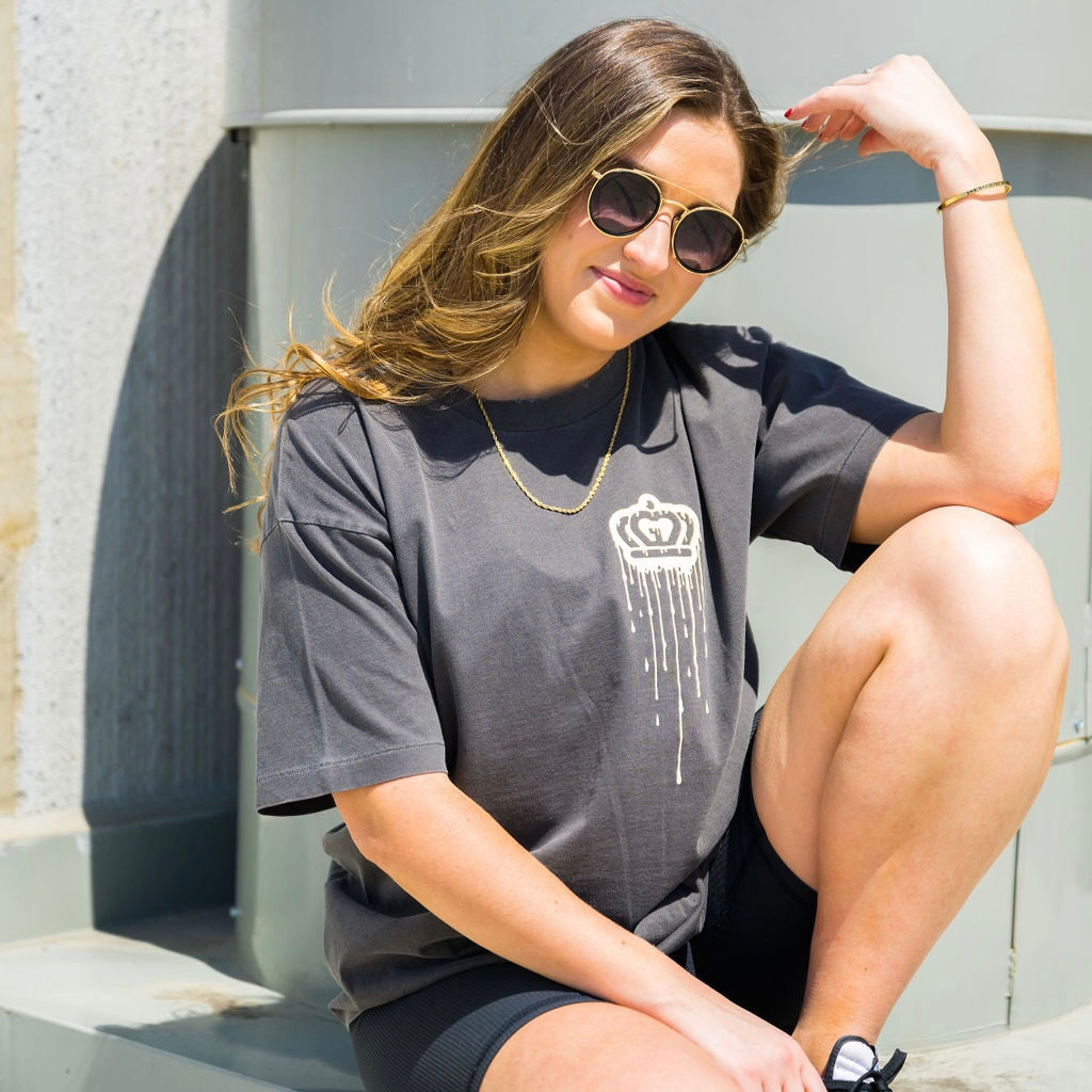 Glory Days Apparel - Lifestyle Drop Shoulder Drip (Distressed Vintage Gray)