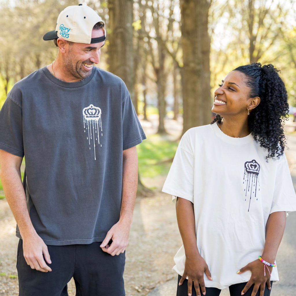 Glory Days Apparel - Lifestyle Drop Shoulder Drip (Distressed Vintage Gray)