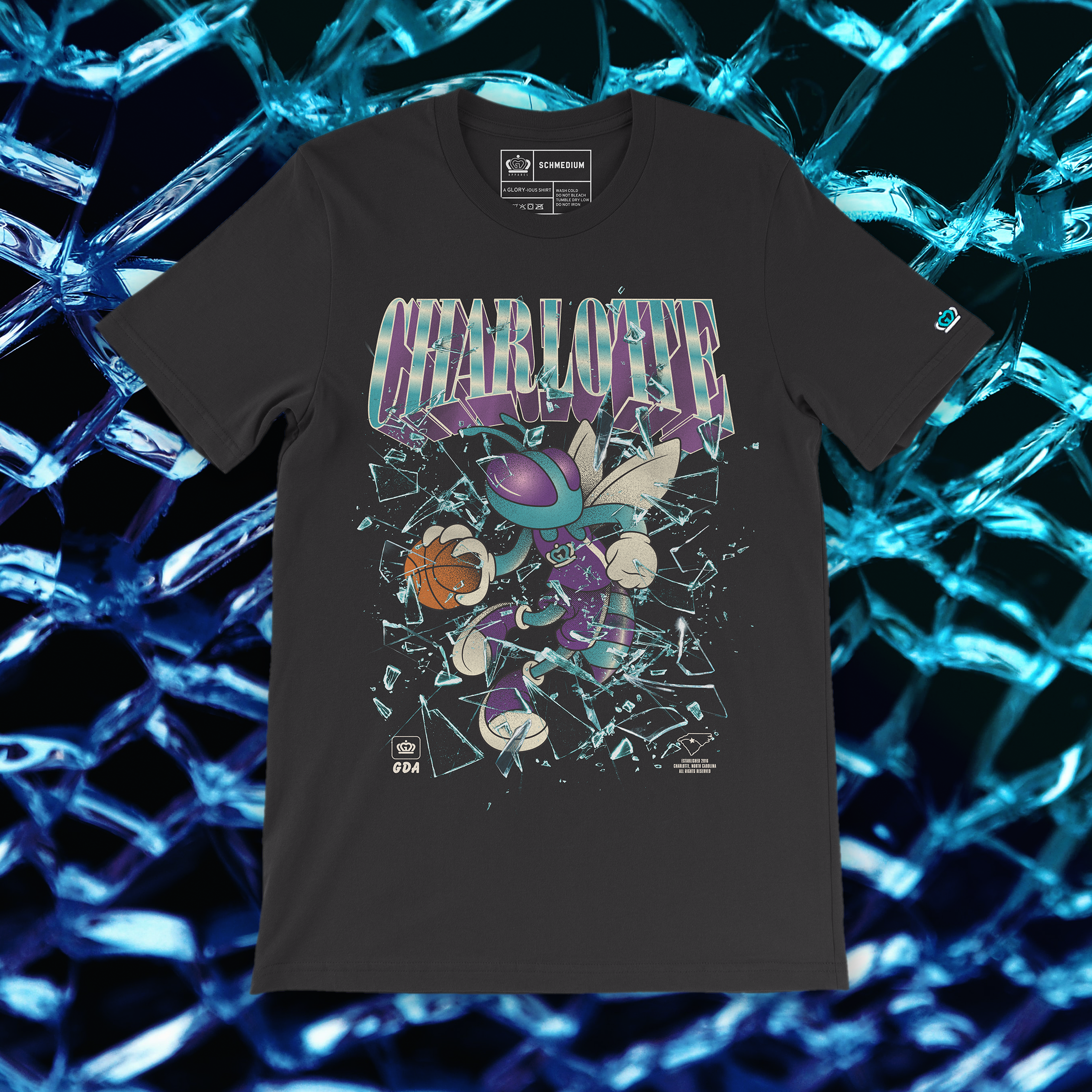 Glass Shatter Backboard T Shirt Glory Days Apparel