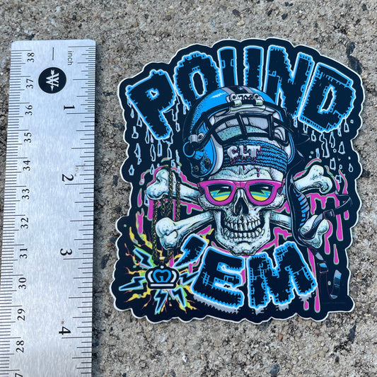 Glory Days Apparel - Skull Crusher Pound 'Em Sticker