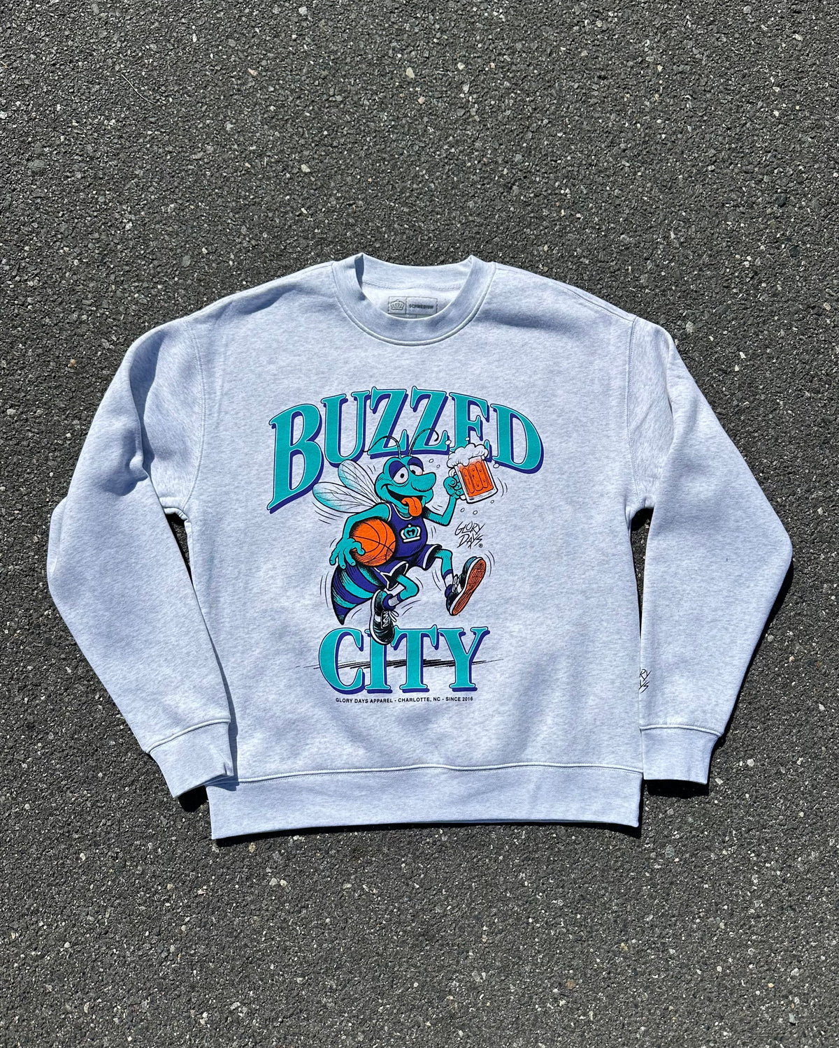 Glory Days Apparel - White Heather Buzzed City Sweatshirt