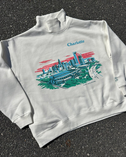 Glory Days Apparel - Cream Sunset Skyline Oversize Mockneck (with pockets!)
