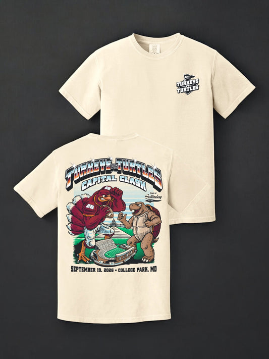 *DOES NOT SHIP IMMEDIATELY Limited Edition* Sons Of Saturday x Glory Days Apparel Turkeys Vs. Turtles T-Shirt