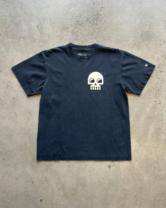 Glory Days Apparel -  Golf Skull Black Heavy Faded T-Shirt