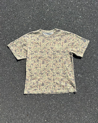 Glory Days Apparel - Faded Duck Camo Graffiti Charlotte Oversized T-Shirt