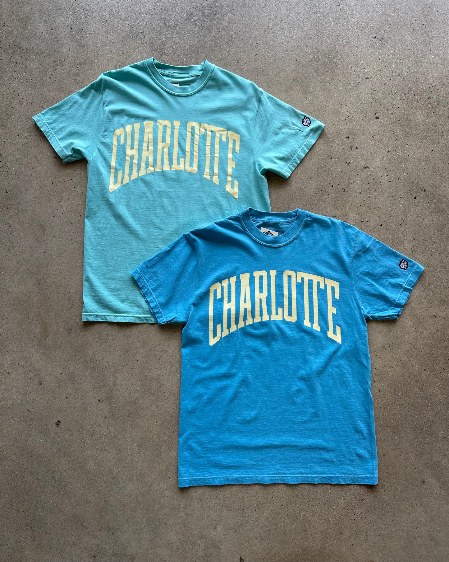 Glory Days Apparel -  Charlotte Big Block Blue T-Shirt