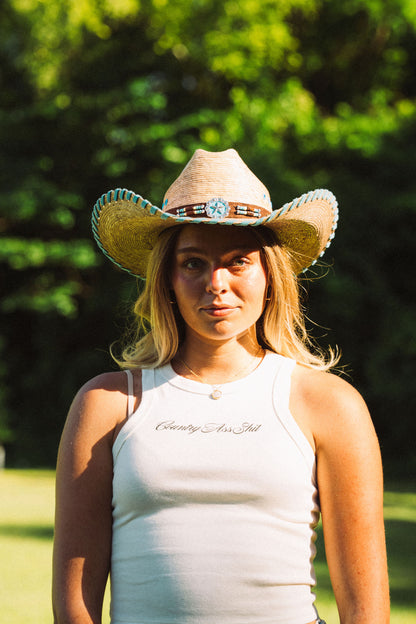 Glory Days Apparel - Country Ass Shit Micro Rib Muscle Crop Tank