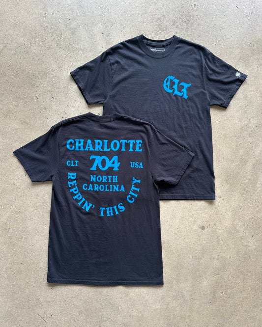 Glory Days Apparel -  Reppin' This City Black/Blue T-Shirt