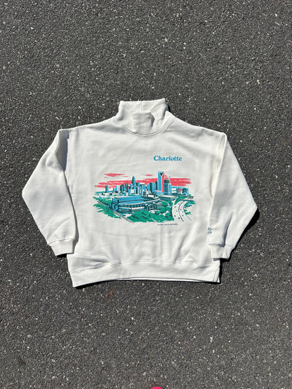 Glory Days Apparel - Cream Sunset Skyline Oversize Mockneck (with pockets!)