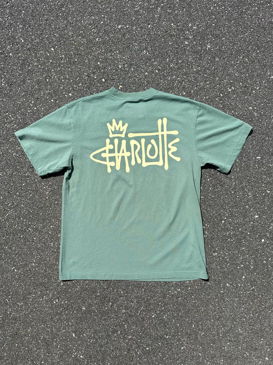 Glory Days Apparel - Vintage Green Graffiti Charlotte Oversized T-Shirt
