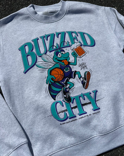 Glory Days Apparel - White Heather Buzzed City Sweatshirt