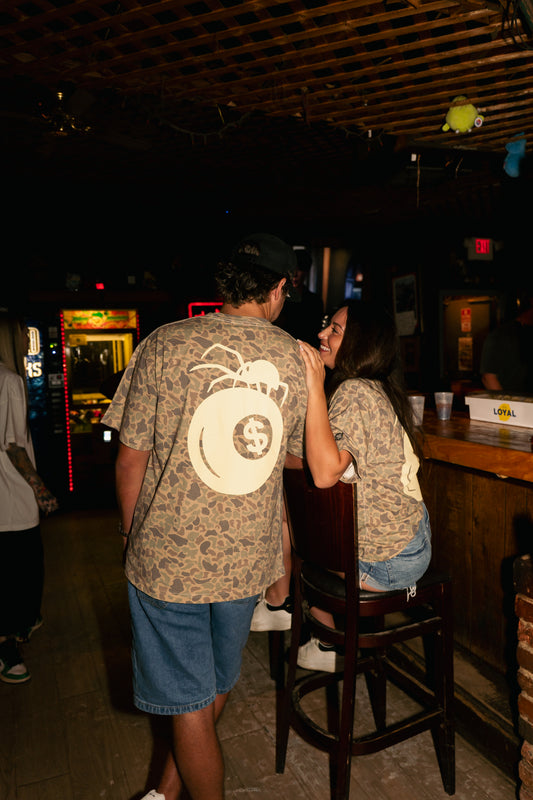 Johnny Dollars x Glory Days Apparel - Faded Duck Camo Spider Ball Oversized T-Shirt