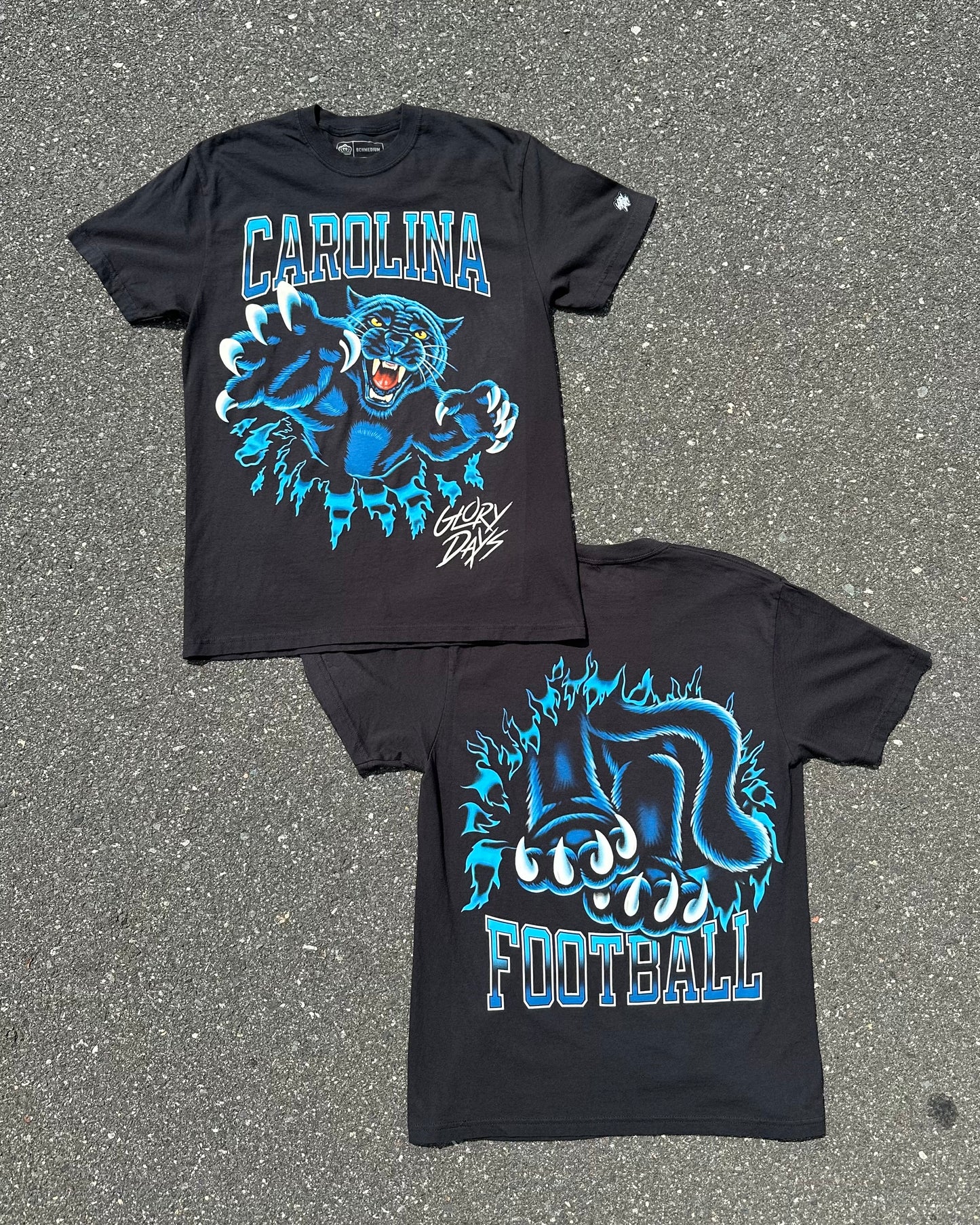 Glory Days Apparel - Football Bustin' Through T-Shirt