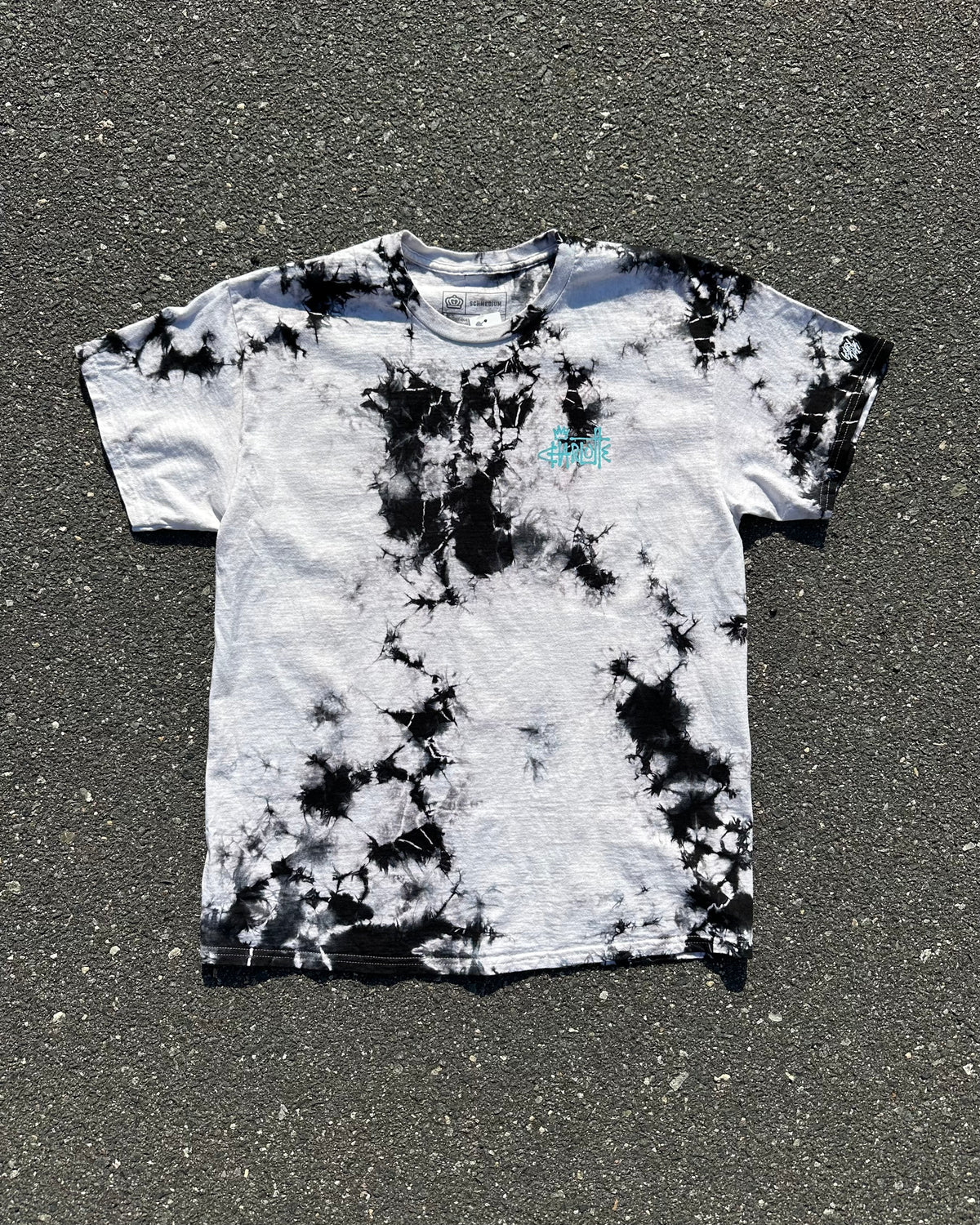 Glory Days Apparel - Black/White Tie Dye Graffiti Charlotte T-Shirt