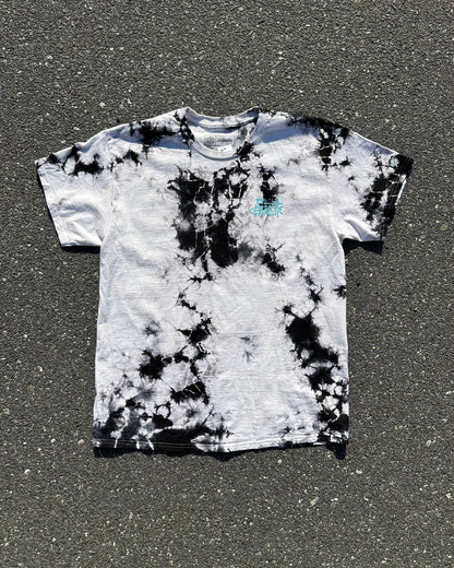 Glory Days Apparel - Black/White Tie Dye Graffiti Charlotte T-Shirt