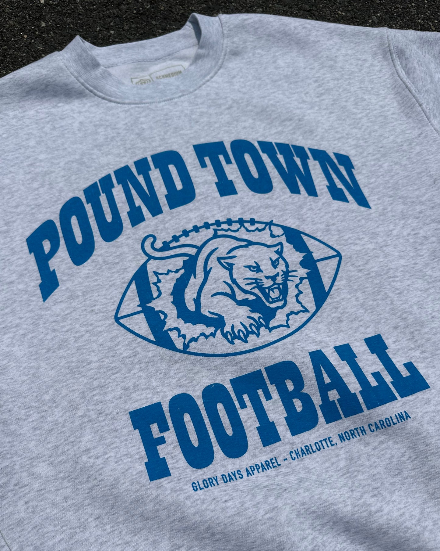 Glory Days Apparel - White Heather Classic Pound Town Football Sweatshirt
