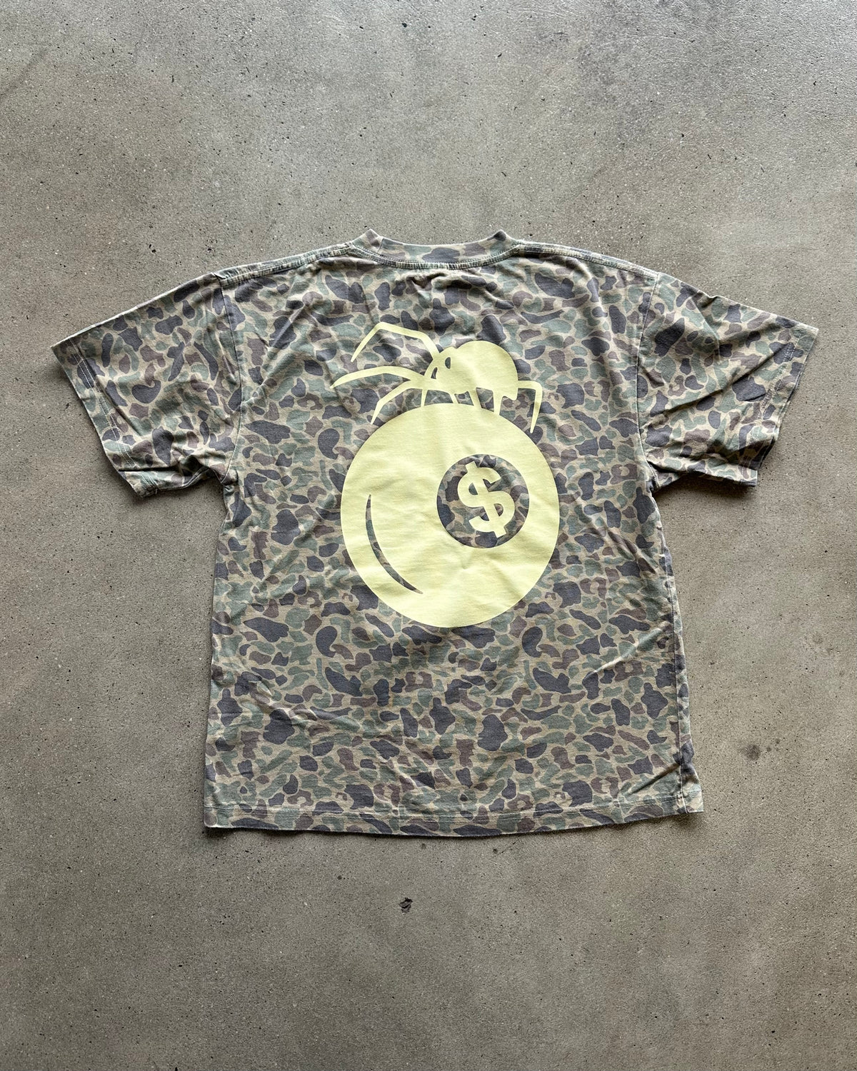 Johnny Dollars x Glory Days Apparel - Faded Duck Camo Spider Ball Oversized T-Shirt