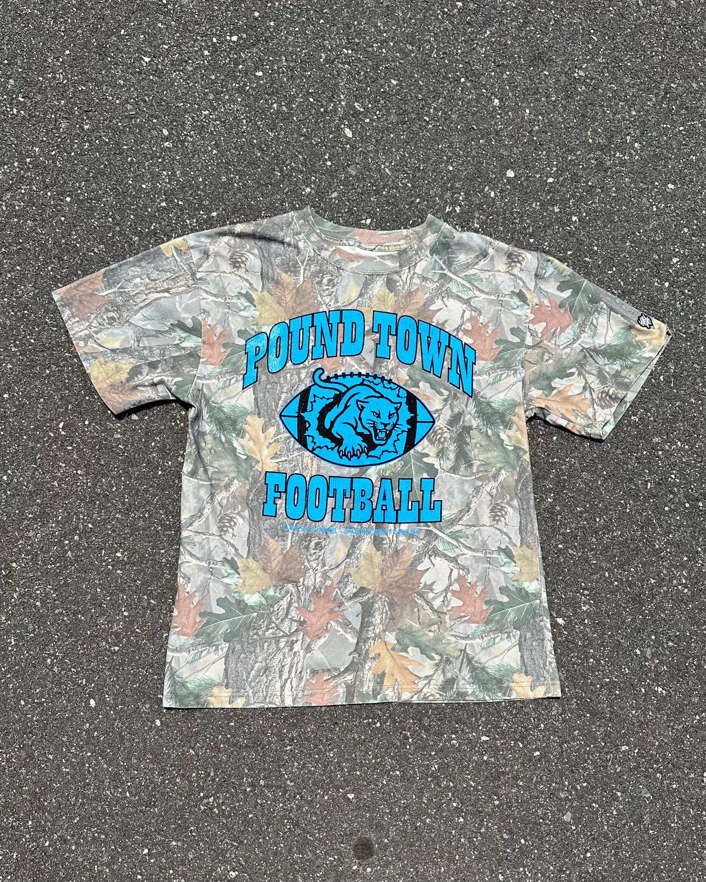 Glory Days Apparel -  Classic Pound Town Football Faded Camo T-Shirt