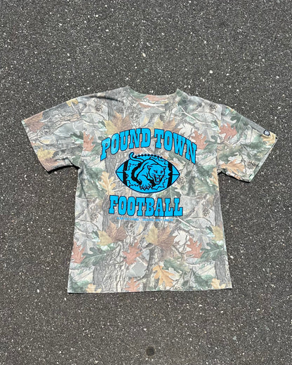 Glory Days Apparel -  Classic Pound Town Football Faded Camo T-Shirt