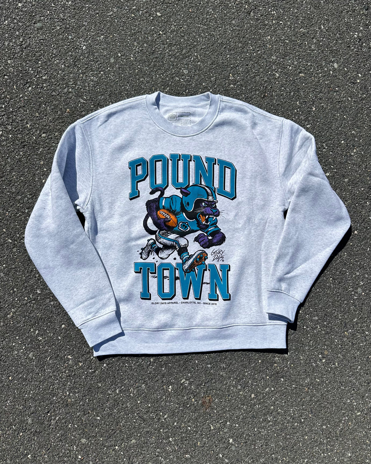 Glory Days Apparel - White Heather Vintage Pound Town Sweatshirt