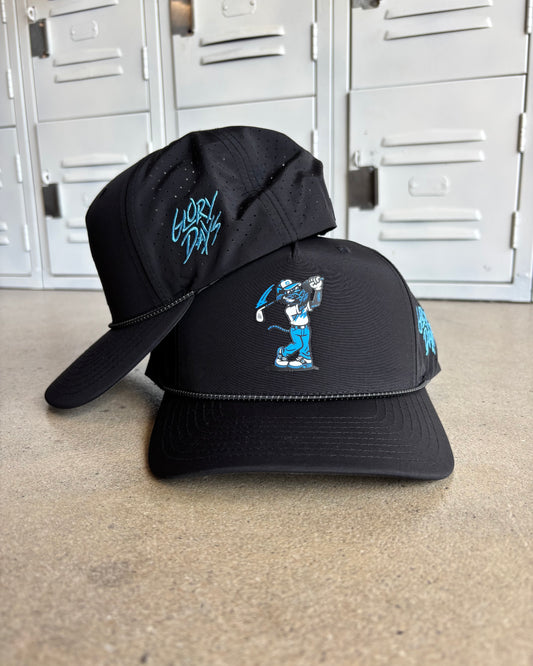 Glory Days Apparel - Golf Cat Black Rope Hat