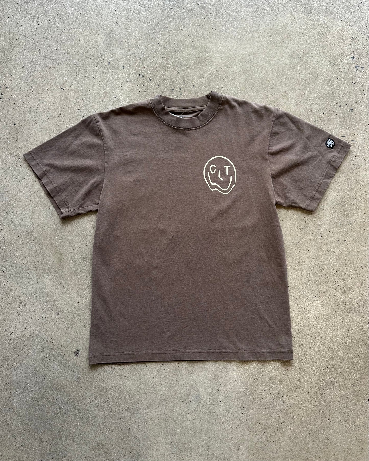 Glory Days Apparel -  Melty CLT Smiley Cub Heavy Faded T-Shirt