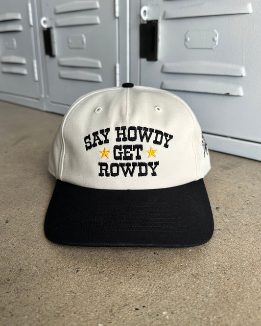 Glory Days Apparel - Say Howdy Get Rowdy Natural/Black Hat